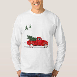 Men's Christmas T, Little Red Truck T-Shirt