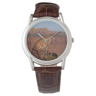 Mens Classic Watch/Wildlife Mountain Lion Watch