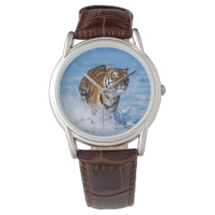 Mens Classic Watch/Wildlife Tiger Watch