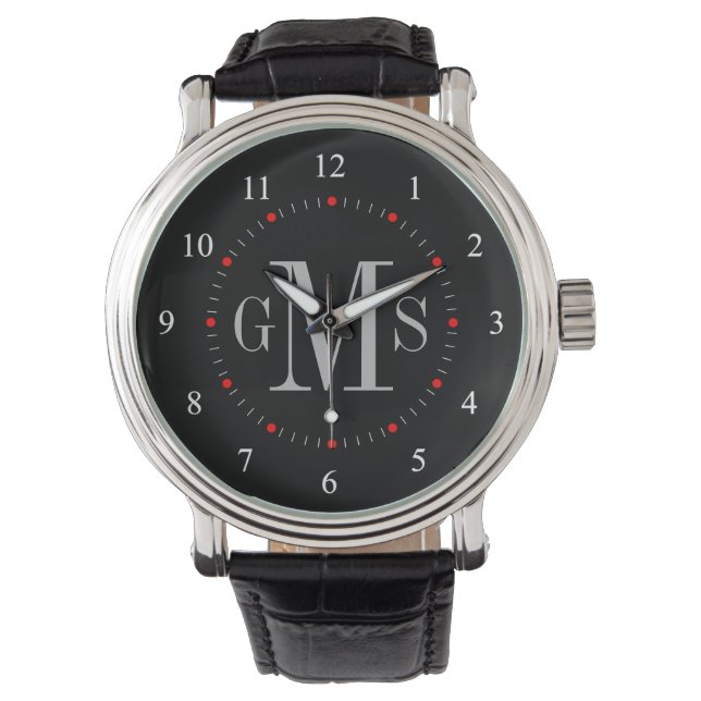 Men's Classy Personalized Monogram Watch (Front)