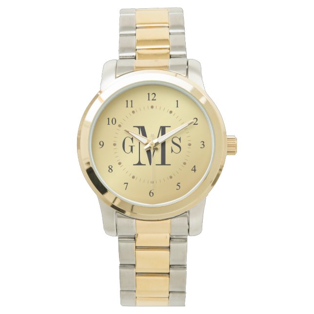 Men's Classy Personalized Monogram Watch (Front)