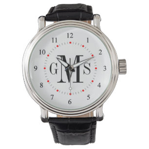 Men's Classy Personalized Monogram Watch