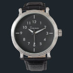 Men's Classy Personalized Watch<br><div class="desc">Elegant and classy design, with clean and simple customization. These watches are for any man you want to thank, whether it's brotherly love or everlasting love. Perfect for holidays, thanks yous, groomsmen, and more! Elegant and easy to designs to withstand the changes in fashion, and water resistant to help withstand...</div>