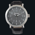 Men's Classy Personalized Watch<br><div class="desc">Elegant and classy design, with clean and simple customization. These watches are for any man you want to thank, whether it's brotherly love or everlasting love. Perfect for holidays, thanks yous, groomsmen, and more! Elegant and easy to designs to withstand the changes in fashion, and water resistant to help withstand...</div>