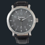 Men's Classy Personalized Watch<br><div class="desc">Elegant and classy design, with clean and simple customization. These watches are for any man you want to thank, whether it's brotherly love or everlasting love. Perfect for holidays, thanks yous, groomsmen, and more! Elegant and easy to designs to withstand the changes in fashion, and water resistant to help withstand...</div>