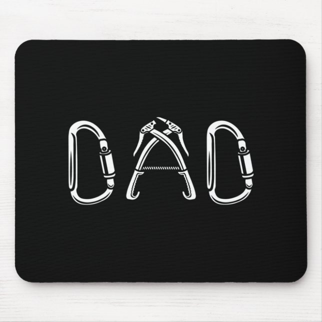 Mens Climbing Dad Outdoor Hiking Mountaineering Mo Mouse Pad (Front)