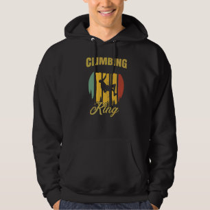 Mens Climbing King Retro Boulder Rocks Bouldering Hoodie