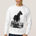 Mens Clothing Running Horse Pop Art Template Men's Sweatshirt<br><div class="desc">Mens Clothing Running Horse Pop Art Template Add Image Logo Photo Men's Basic Sweatshirt.</div>