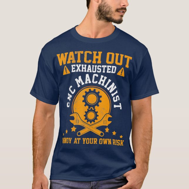 Mens CNC Machinist Funny Gift T-Shirt (Front)