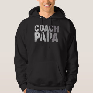 Mens Coach Papa Soccer Football Basketball Coach F Hoodie