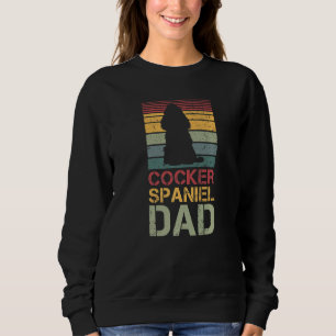 Mens Cocker Spaniel Dad Vintage Dog Dogs Paw Paws Sweatshirt