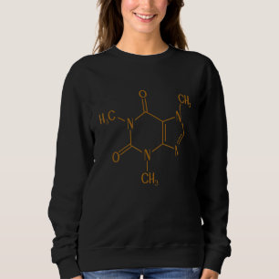 Mens Coffee Caffeine Science Chemical Sign Sweatshirt
