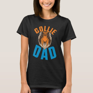 Mens Collie Dad Dog Owner Pet Dog Animal Rough Co T-Shirt