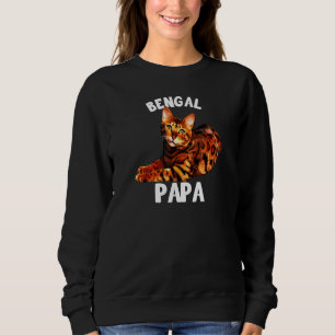 Mens Colourful Bengal I Love My Bengal Cat Papa Ow Sweatshirt