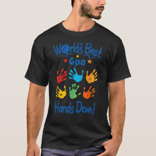 Mens Colourful Little Hands Worldu2019s Best Gpa H T-Shirt