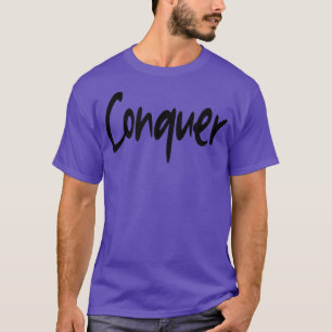 Mens CONQUER Gym Fitness Workout Bodybuilding Moti T-Shirt