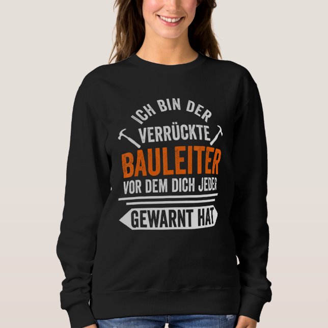 Mens Construction Ladder Construction Worker Const Sweatshirt (Front)