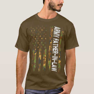 Mens Cool Army FatherInLaw American Flag Camoue Fa T-Shirt