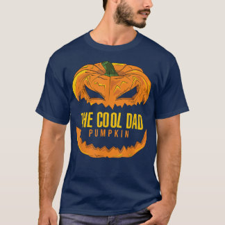 Mens Cool Dad Pumpkin Matching Family Group Hallow T-Shirt