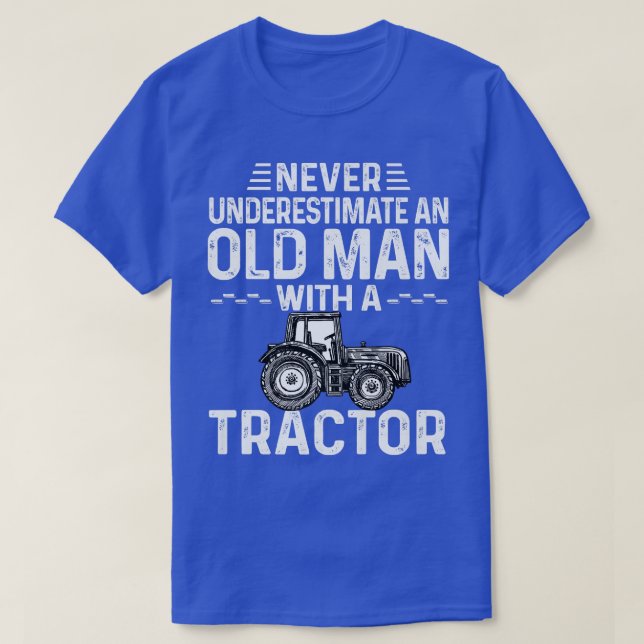 Mens Cool Farmer Never Underestimate An Old Man Wi T-Shirt (Design Front)