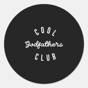 Mens Cool Godfathers Club, Pregnancy Announcement Classic Round Sticker