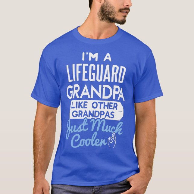Mens Cool Lifeguard Grandpa Fathers Day Gift T-Shirt (Front)