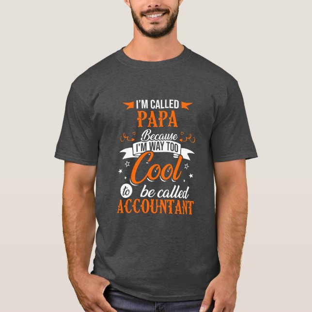 Mens Cool Papa T-shirt Gift Idea (Front)