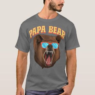 Mens Cool Sunglasses Animal Dad Bear Family Daddy  T-Shirt