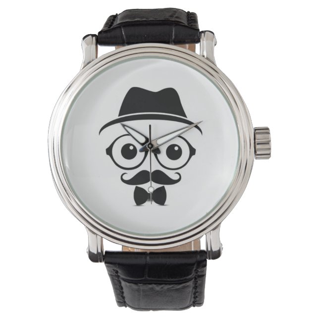 Men's Cool Trendy Hipster Guy Watch (Front)