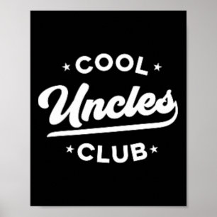Mens Cool Uncles Club Retro Best Uncle Ever Funny  Poster
