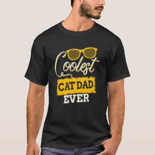 Mens Coolest Cat Dad Ever Family Matching Fathers T-Shirt