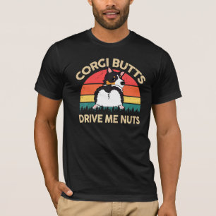 Mens Corgi Corgi Butts Drive Me Nuts Tri Corgi Mom T-Shirt