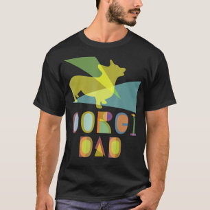 Mens Corgi Dad Cute Dog Pet Owner Adopt Rescue G T-Shirt