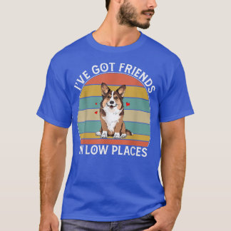 Mens Corgi I've Got Friends In Low Places Pembroke T-Shirt
