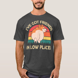 Mens Corgi Ive Got Friends In Low Places Pembroke T-Shirt