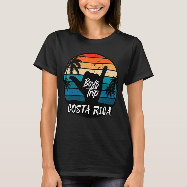 Mens Costa Rica Guys Trip Matching Vacation Surfer T-Shirt (Front)