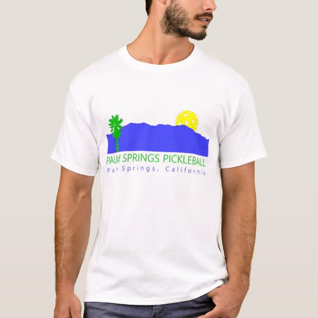 Men's Cotton Palm Springs Pickleball Shirt (Front)