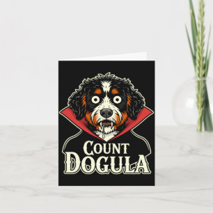 Mens count dogula funny dog spooky party halloween card