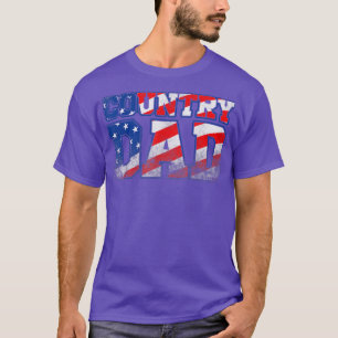 Mens Country Music Dad Vintage American Flag1741 T-Shirt