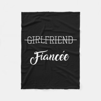 Mens Couple Engagement Engaged Women Funny Future Fleece Blanket