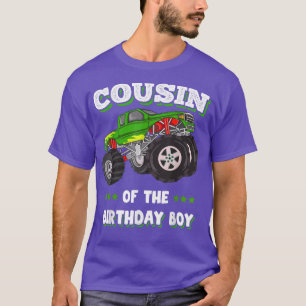 Mens Cousin Of The Birthday Boy Fathers Monster Tr T-Shirt