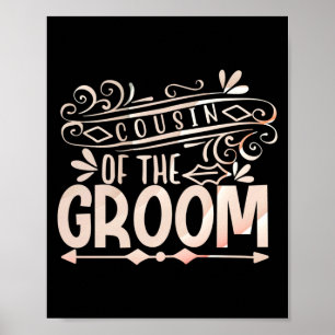 Mens cousin of the groom shirt wedding couples poster