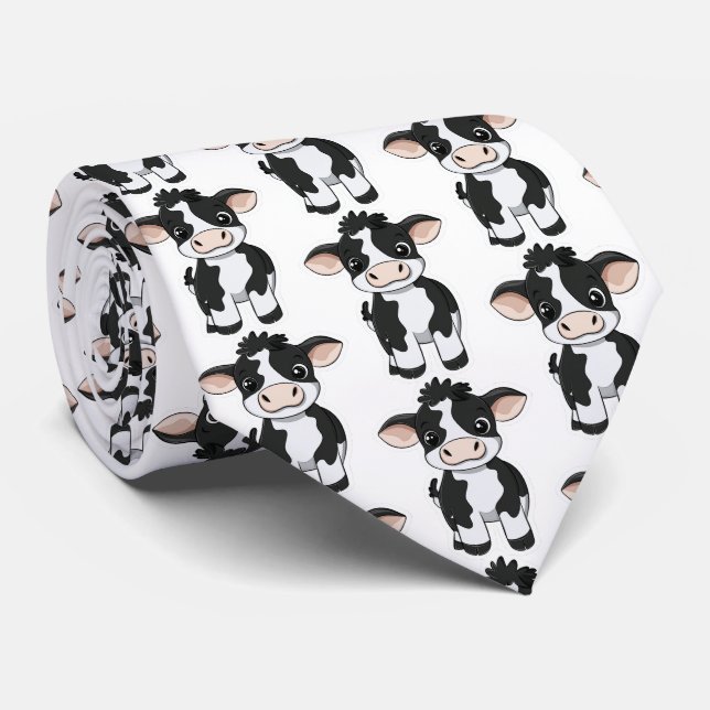 Men's Cow Graphic Farm Tie (Rolled)