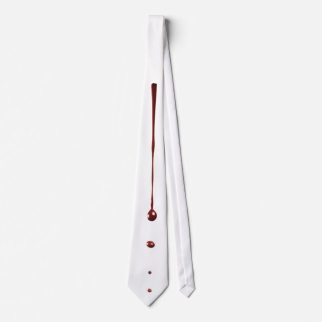 Mens Cravate robe zombie goutte de sang vampire go (Devant)