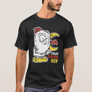 Mens Crazy Chicken Guy Chickens T-Shirt