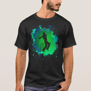 Mens Cricket Batsman Tshirt for Cricketer Boys Cri