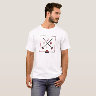 Men's Crossed Brooms Curling T-Shirt