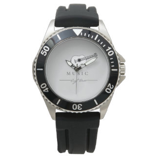 Men's Crown Protector Black Rubber Strap Watch