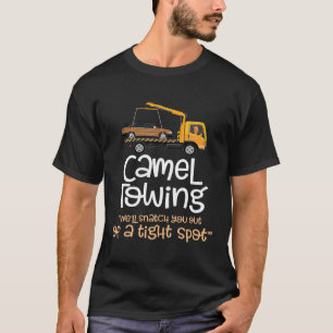 Mens Crude Adult Humour Rude Camel Towing T-Shirt