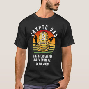 Mens Crypto Dad Like A Regular Blockchain Bitcoin T-Shirt